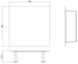 Квадратный мраморный журнальный столик