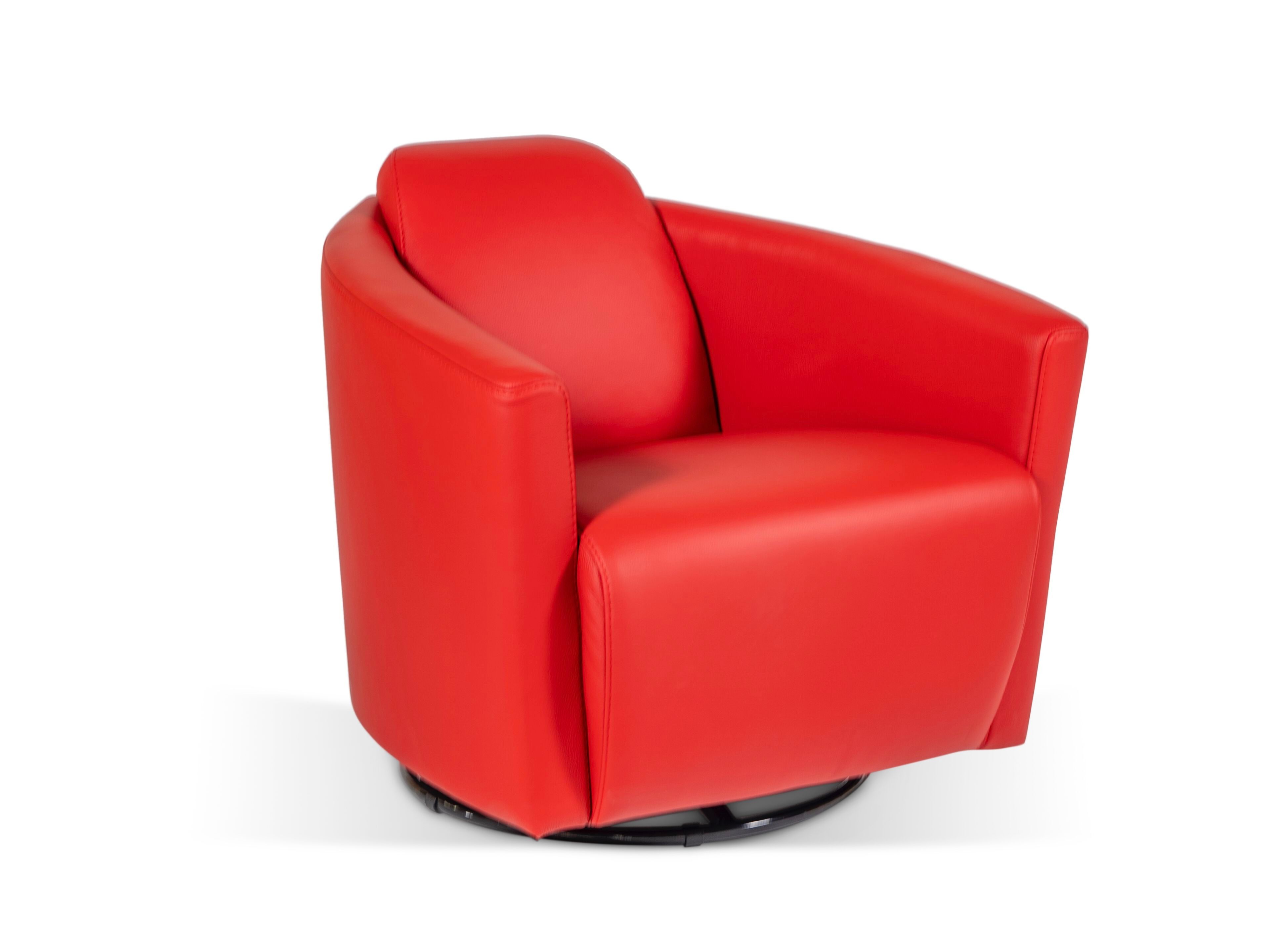 Кожаное вращающееся кресло с подлокотниками Calia Italia Superior ARCH-00111830