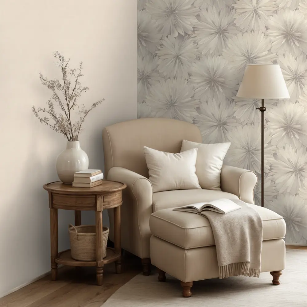Обои флизелиновые Ornamy Florance серые 1.06 м OR8090-11 89456618 STLM-2073633 - Вид №5