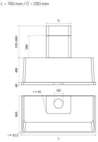 Ilve Настенный стальной кожух Majestic Am76 Santreyd - Вид №2