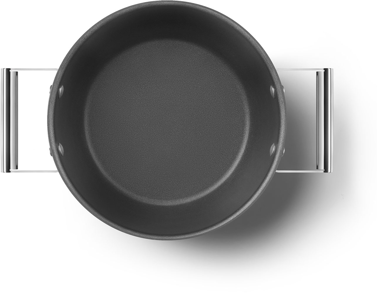 CKFC2411BLM Посуда / кастрюля с двумя ручками и крышкой 24 см, чёрная SMEG  - Вид №9