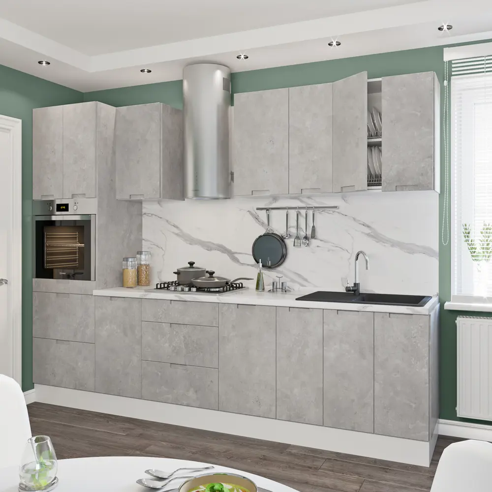 Двери для шкафа Delinia «Берлин» 60x70 см, МДФ, цвет серый, 3 шт STLM-2152340 - Вид №12