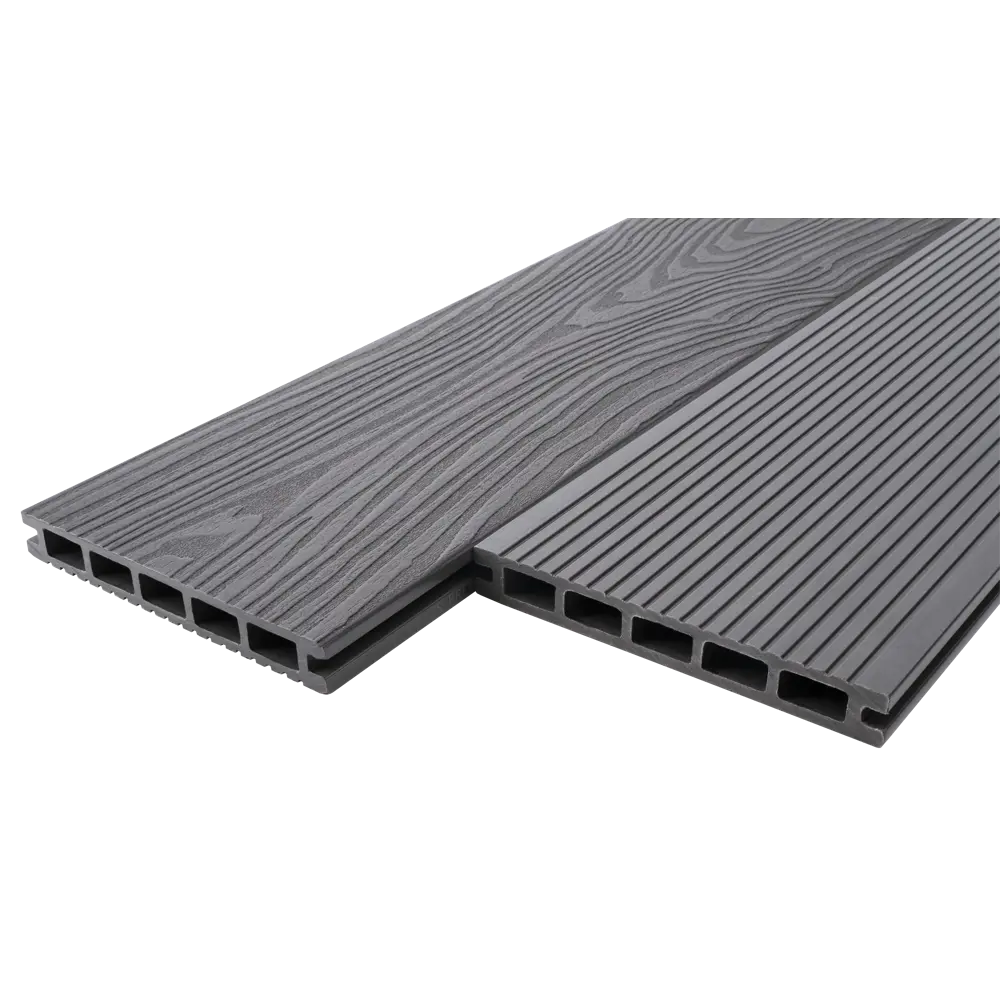 Террасная доска ДПК T-Decks цвет Серый 4000x150x20 мм двусторонний вельвет 0.45 м² STLM-2194021 - Вид №5