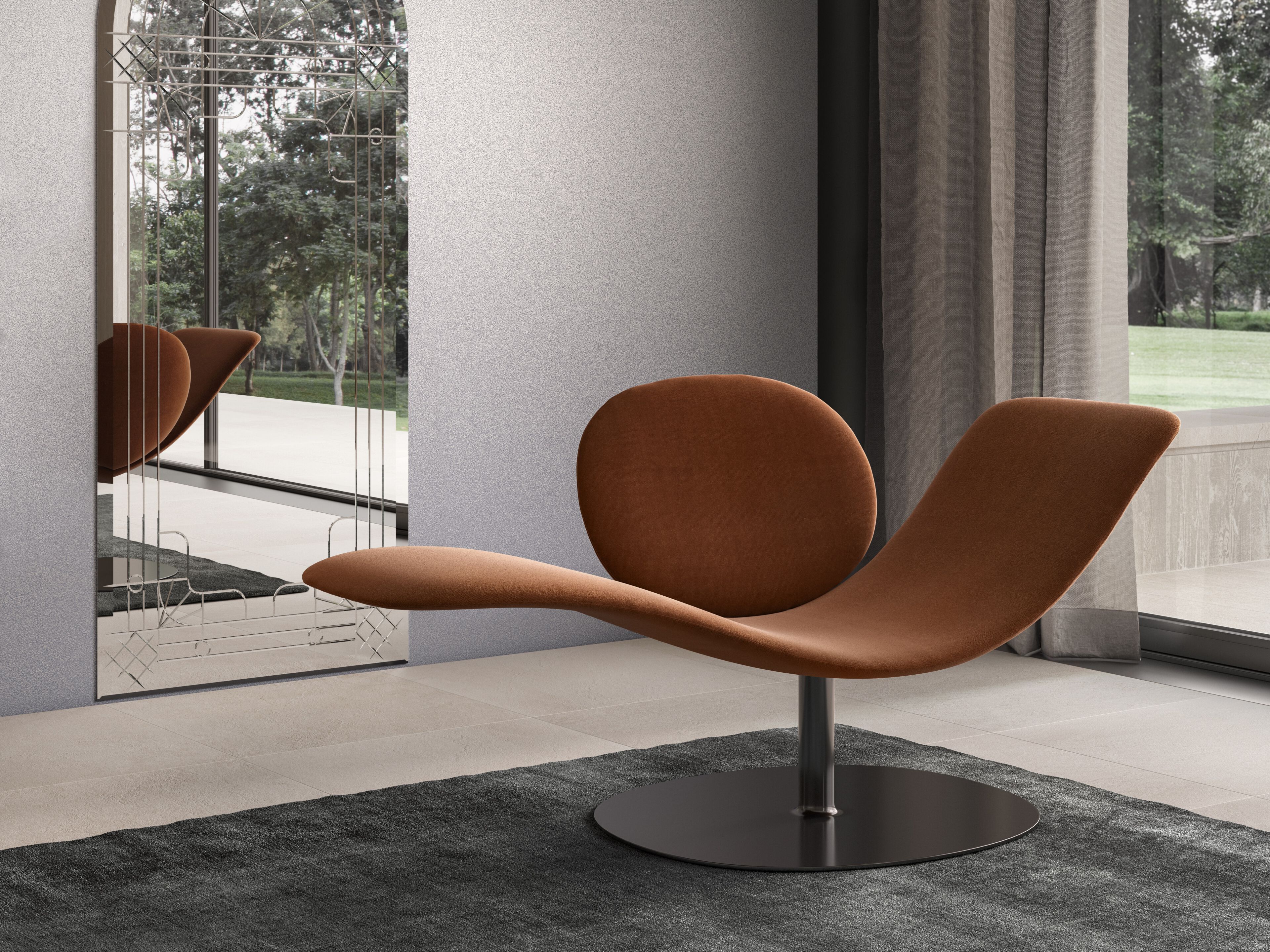 Шезлонг из ткани Natuzzi Italia где ARCH-00046938