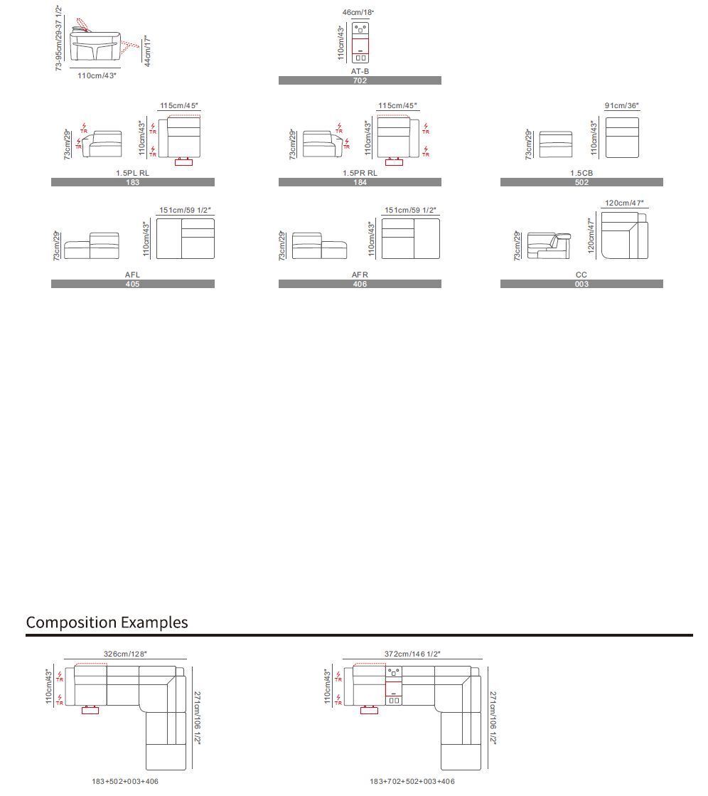 Кожаный угловой диван с электрическим движением CAMPO DE' FIORI CDF263 ARCH-00079306 - Вид №13