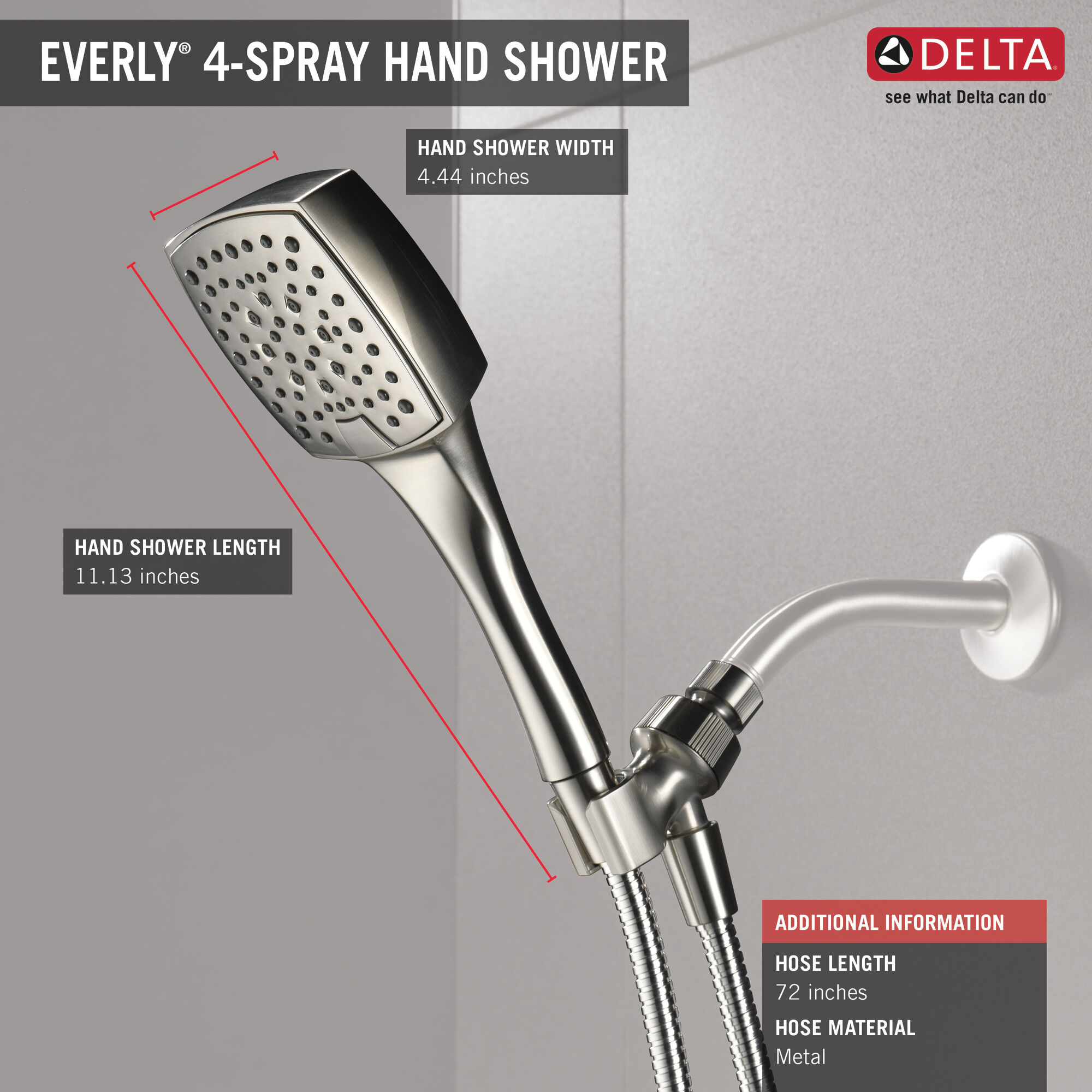 Ручной душ с 4 настройками Delta Faucet 75441SN - Вид №1