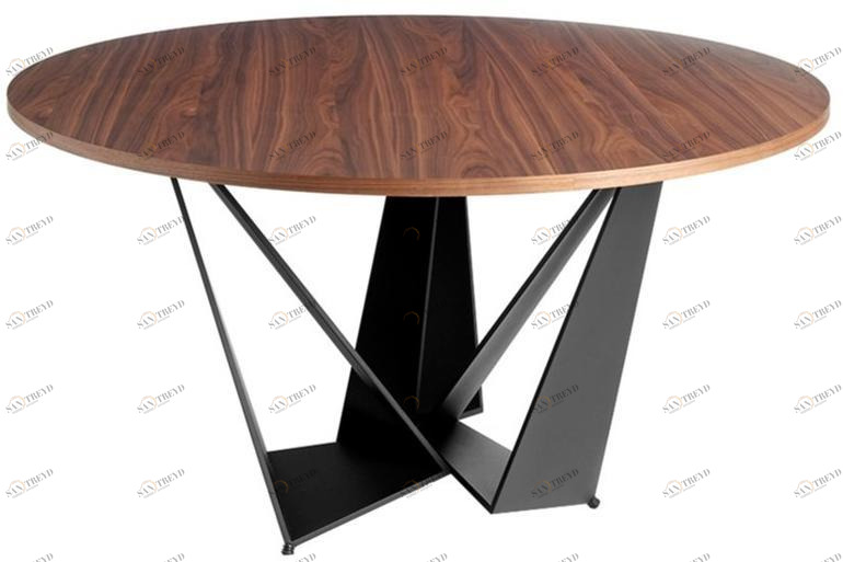 Angel Cerdá Круглый стол для гостиной из нержавеющей стали и дерева Loft tendencia 1046 Angel Cerda