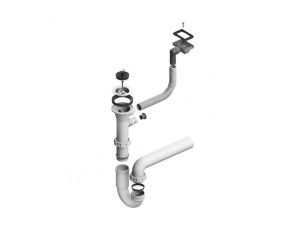 Одинарный сифон Альвеус 70-HP с горизонтальным переливом