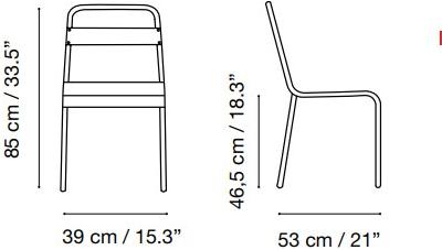 iSimar Штабелируемый садовый стул из оцинкованной стали Anglet 7202 - Вид №1