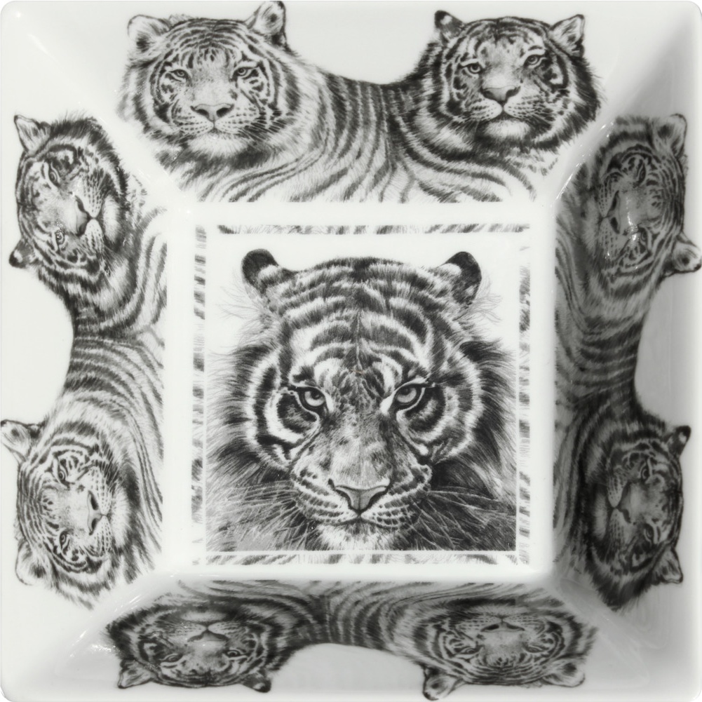 10640817 Taitu Мелочница Taitu "Дикий нрав.Тигр" 17х17см Фарфор 