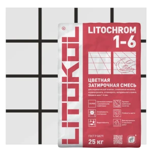 Затирка цементная Litokol Litochrom 1-6 C.470 цвет черный 25 кг