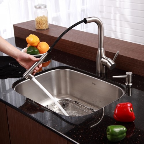 Кухонные смесители KPF-2140 сталь krausru  - Вид №3