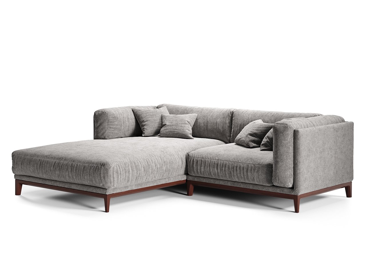 Диван Case угловой серый шенилл THE IDEA ДИЗАЙНЕРСКИЕ 210529 Серый  - Вид №1