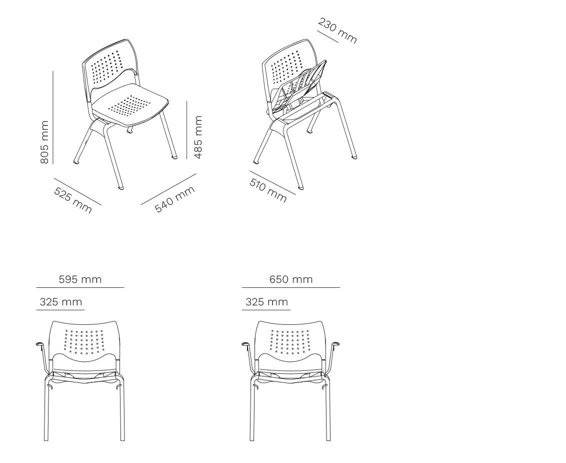 Штабелируемый стул из полипропилена Mara ворота ARCH-00122917 - Вид №6