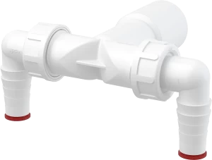 Колено с двумя штуцерами DN40/32 / 17–23 с обратными клапанами