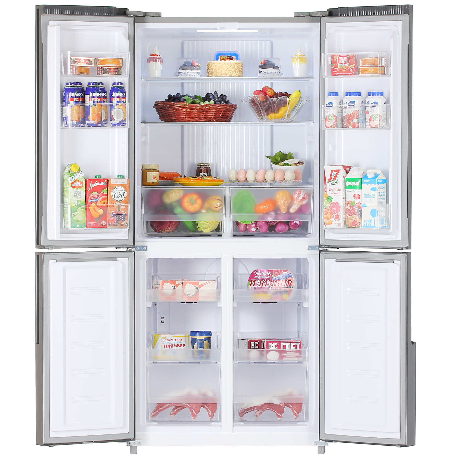 1129216 Холодильник многодверный   GiNZZU NFK-500 бежевый STDN-0097729 - Вид №5