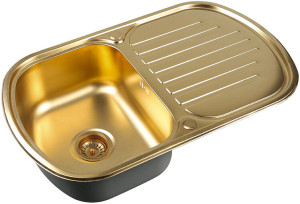 Мойка кухонная ZorG Inox SZR 7749 BRONZE из нержавеющей стали, бронза