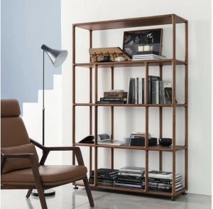 Porada Открытый двухсторонний книжный шкаф из массива дерева Iron