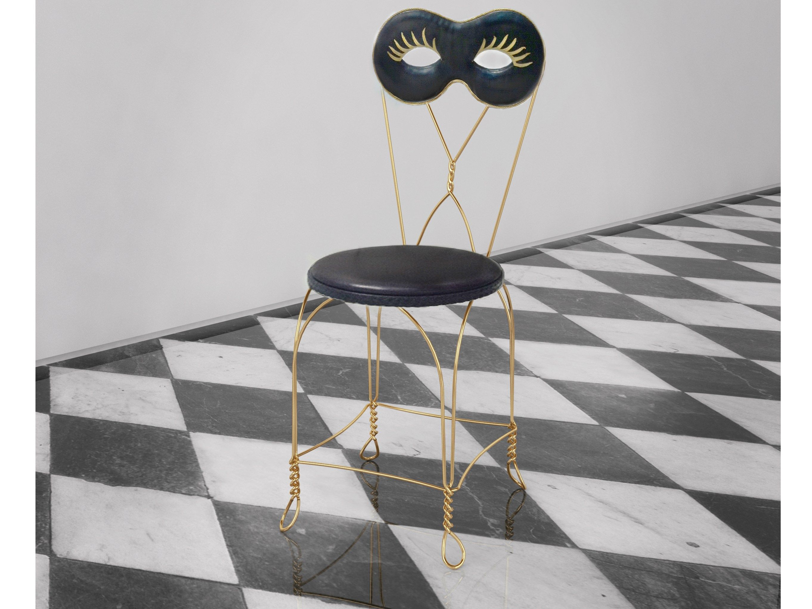 Стул из алюминиевой проволоки и кожи altreforme Арлекин ARCH-00126842 - Вид №1