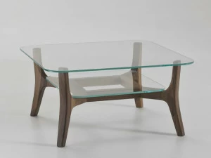 i 4 Mariani Низкий квадратный журнальный столик с журнальной полкой Savile row