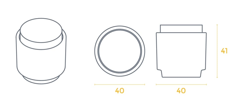 Пуф круглый армированный пластиковый контейнер SIXINCH TINGLE ARCH-00068651 - Вид №7
