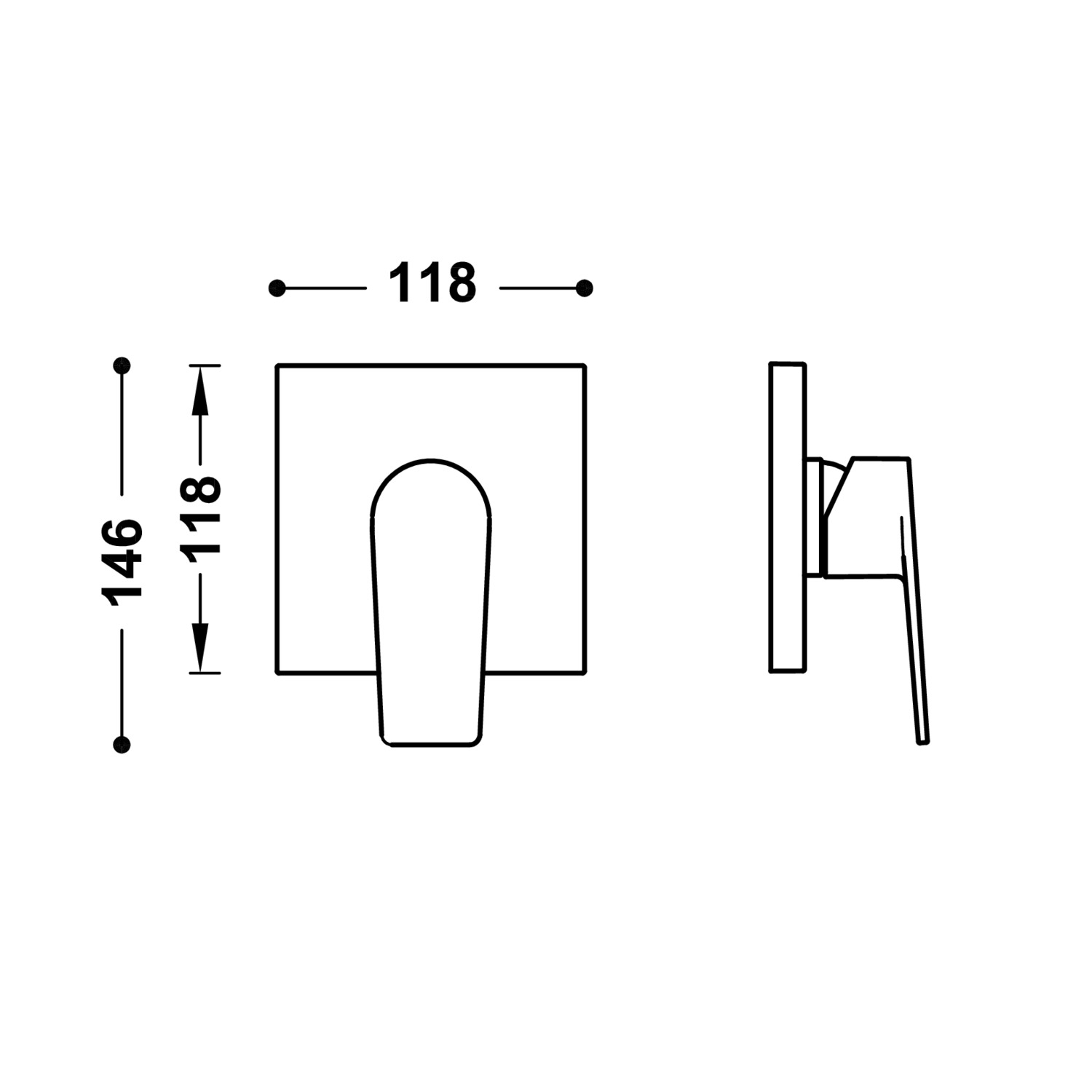Видимая часть RAPID-BOX для скрытого одностороннего Rapid-box-21127810 TRES Project - Вид №1
