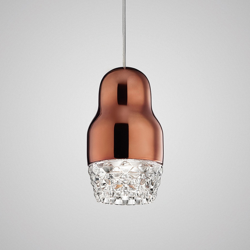 Подвесной светильник SP FEDOR 1 Bronze от Axo Light AXO LIGHT ДИЗАЙНЕРСКИЕ 243098 Прозрачный;бронзовый  - Вид №1