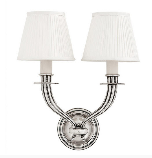 Бра Parisienne Double от Eichholtz 108074 EICHHOLTZ  059709 Белый;никель  - Вид №1