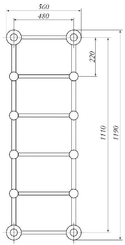 Полотенцесушитель MIGLIORE Colosseum ML.CLS-HY.410.CR 48 x 111 см, хром  - Вид №1