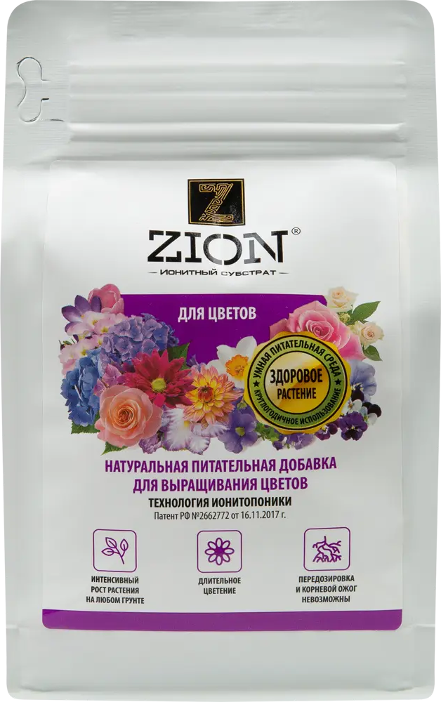 Zion ионный субстрат для цветущих растений 600г 83742215