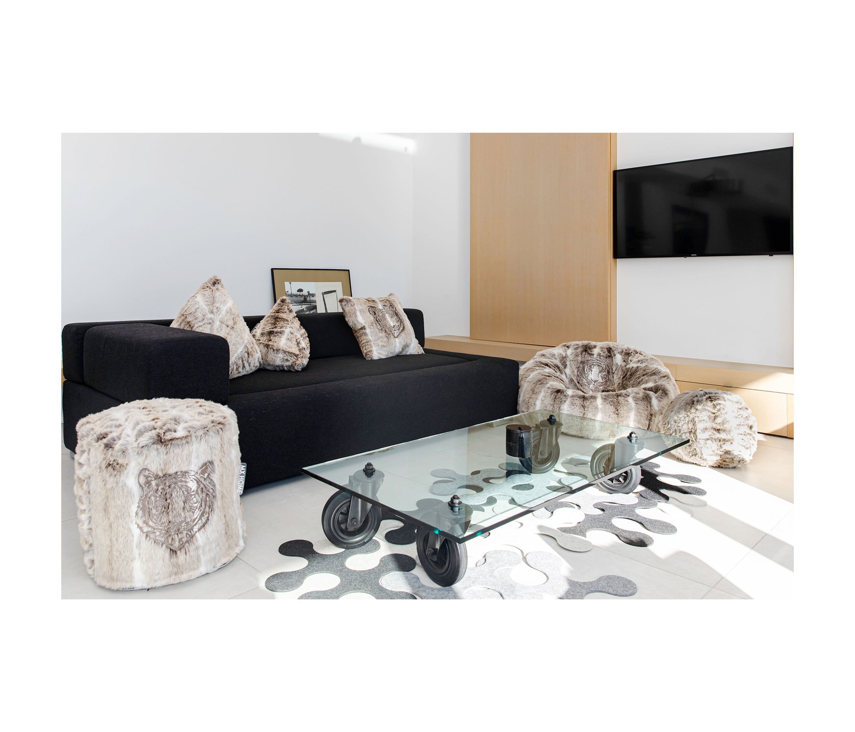 Пуф из искусственного меха MX HOME Megeve ARCH-00104677 - Вид №3