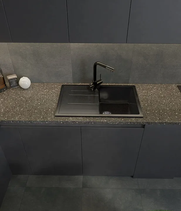 Кухонная мойка Искусственный камень QUADRO S286 GranFest Q-780L-S286 - Вид №4