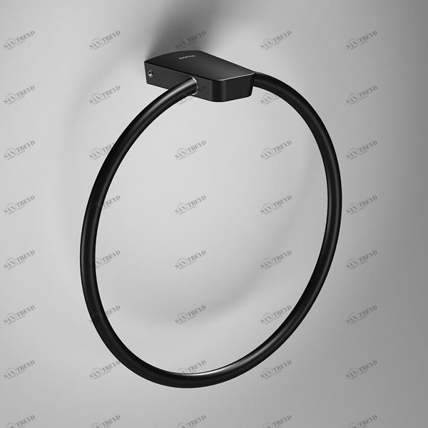 Sonia Полотенцедержатель настенный кольцевой S6-Zen черный 168224