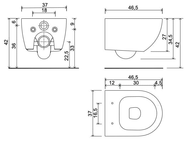Керамический подвесной туалет Nic Mini Living ARCH-00099855 - Вид №2