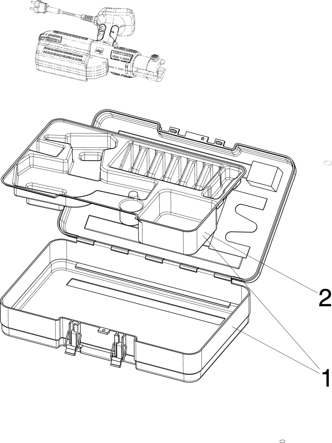 612 023 1) Модель 2298.1 Трубопроводные системы  Системные пресс-инструменты  Системные пресс-инструменты  Блок питания от сети / 230 В Santreyd  - Вид №2