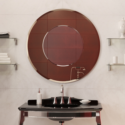 Зеркало круглое большое в тонированной раме "Гланс" GRAUM ДИЗАЙНЕРСКИЕ 304126 Бронза  - Вид №4