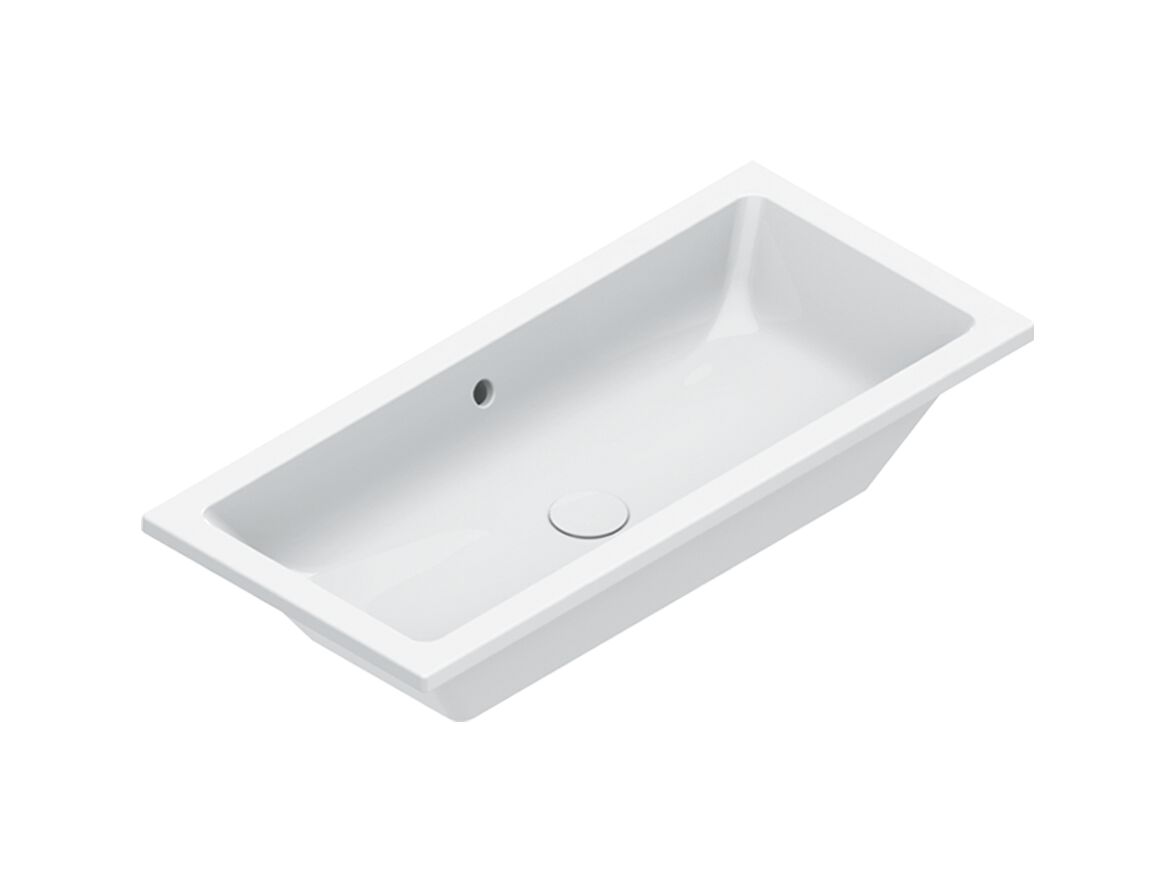 Прямоугольный одноэтажный встраиваемый умывальник CERAMICA CATALANO ноль ARCH-00082780 - Вид №1