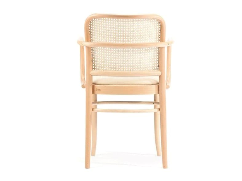 Венский деревянный и соломенный стул с подлокотниками TON 811 ARCH-00135550 - Вид №4