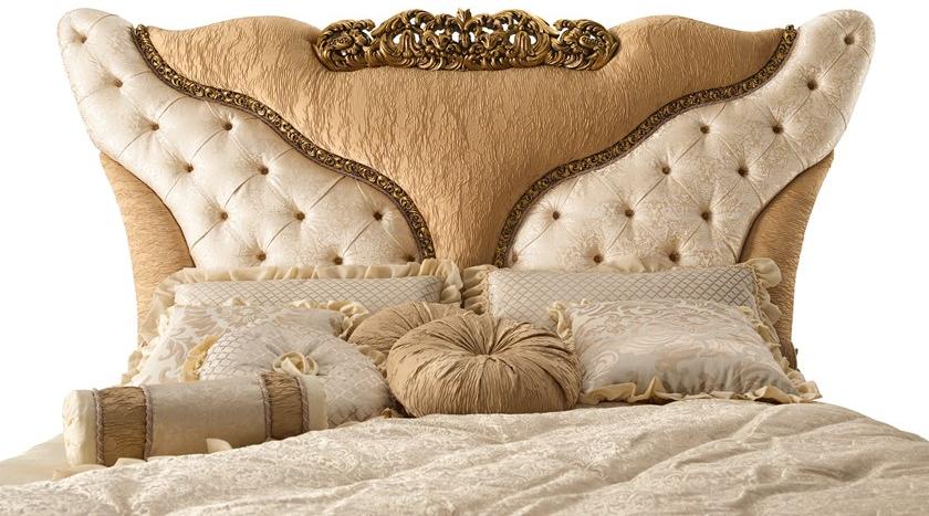 A.R. Arredamenti Двуспальная кровать с мягким изголовьем Grand royal 1471 - Вид №2