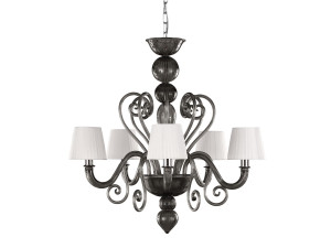 Люстра ручной работы из дутого стекла