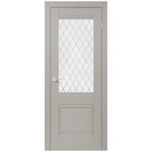 Комплект двери Классико-43 со стеклом 80x200 см Hardflex серый без доборов 89430420 STLM-2035515