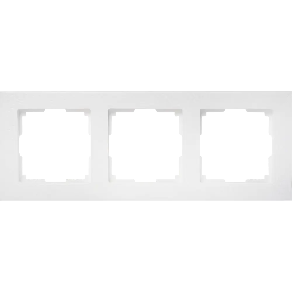 Рамка для розеток и выключателей Werkel Flock 3 поста, цвет белый STLM-2193582
