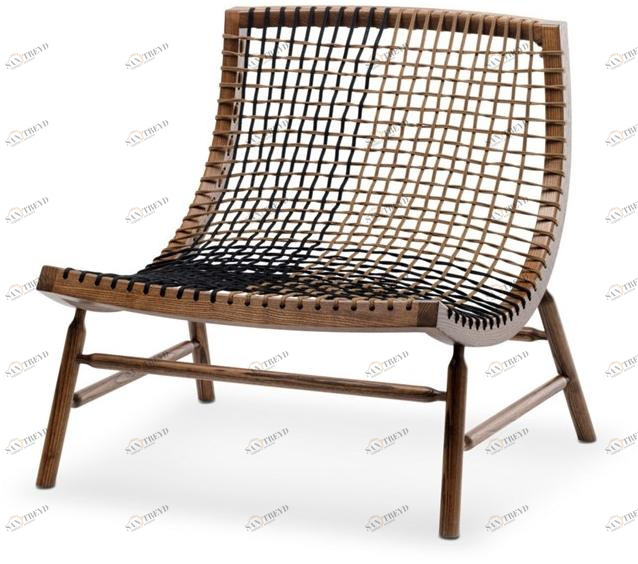 Saba Italia Кресло из массива дерева и морской веревки Sitar sun-id-1479688