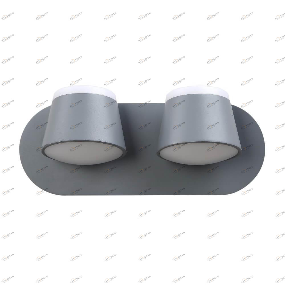 Бра светодиодное на 2 лампы серый Madrid Gray Madrid AP2 CRYSTAL LUX MADRID 00-3931761 Серый