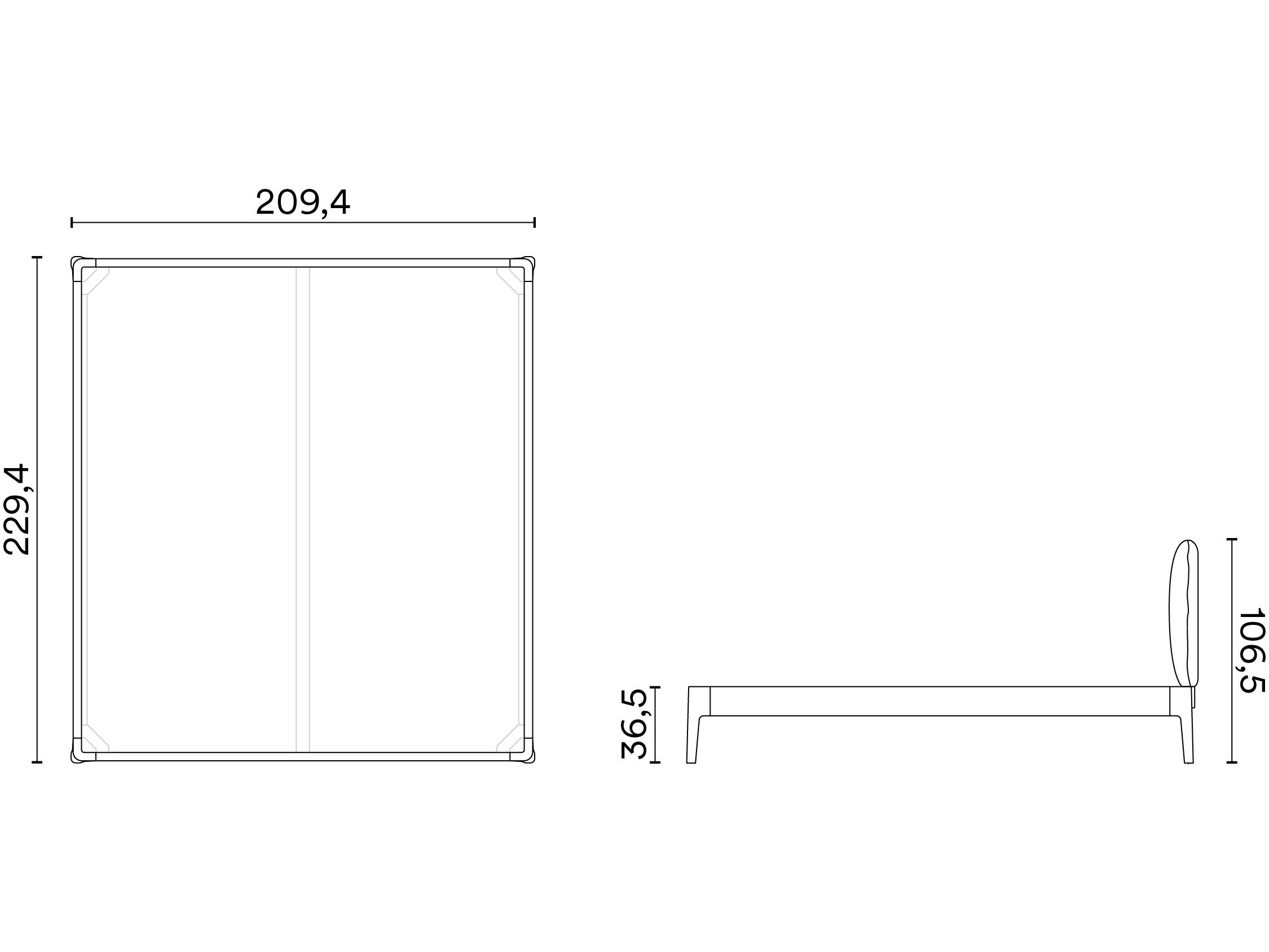 Деревянная двуспальная кровать Noah Living белье ARCH-00050929 - Вид №23