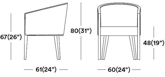 Tirolo Кресло из ткани с подлокотниками London 016 pa - Вид №4
