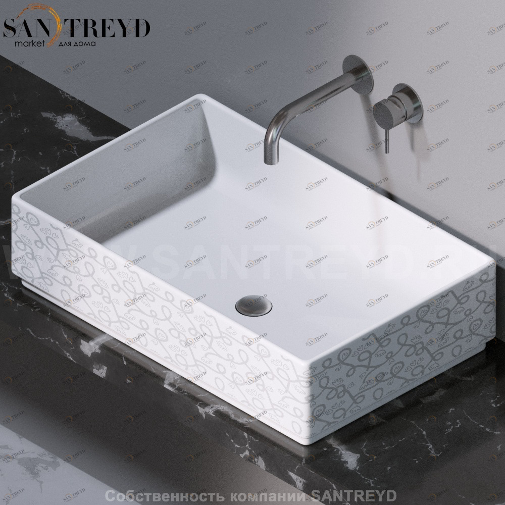 L620400 Накладная раковина на столешницу  прямоугольная A. e T. Italia Fly AeT ITALIA