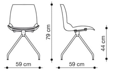 Стул на насесте из инженерного пластика Caimi Brevetti Kaleidos ARCH-00041779 - Вид №3