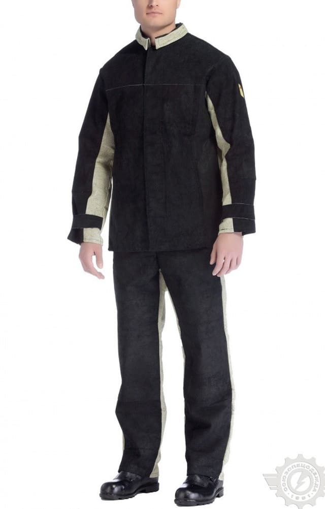 66277 Костюм брезентовый сварщика комбинированный cпилком  Одежда для сварщиков  размер 56-58/170-176 Спецодежда  - Вид №6