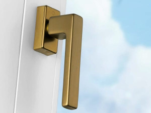 Алюминиевая оконная ручка на пластине
